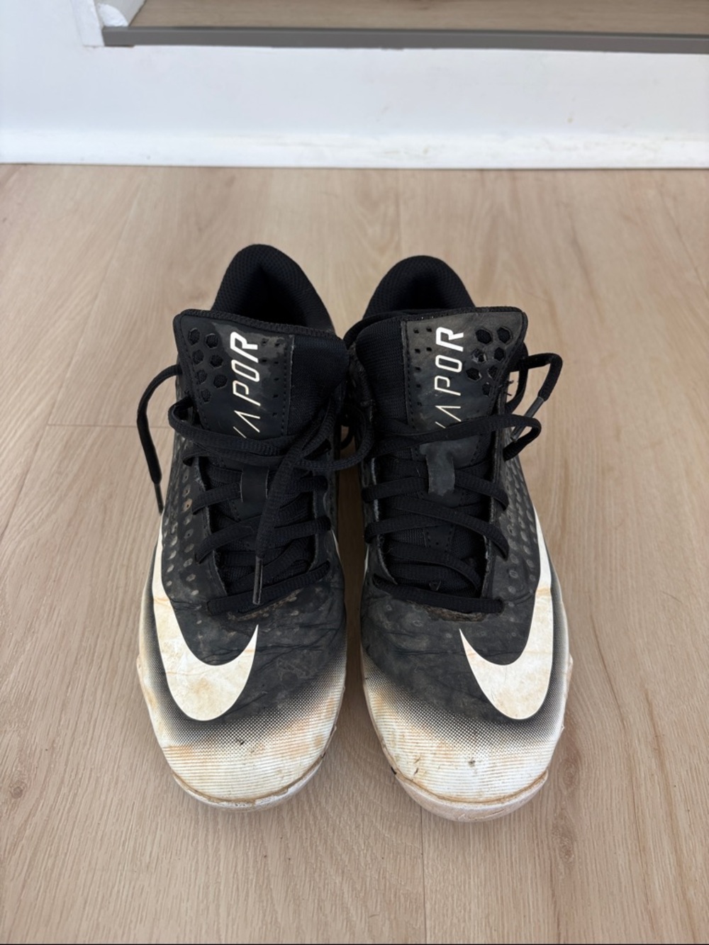 Nike Black and White Vapor cleats